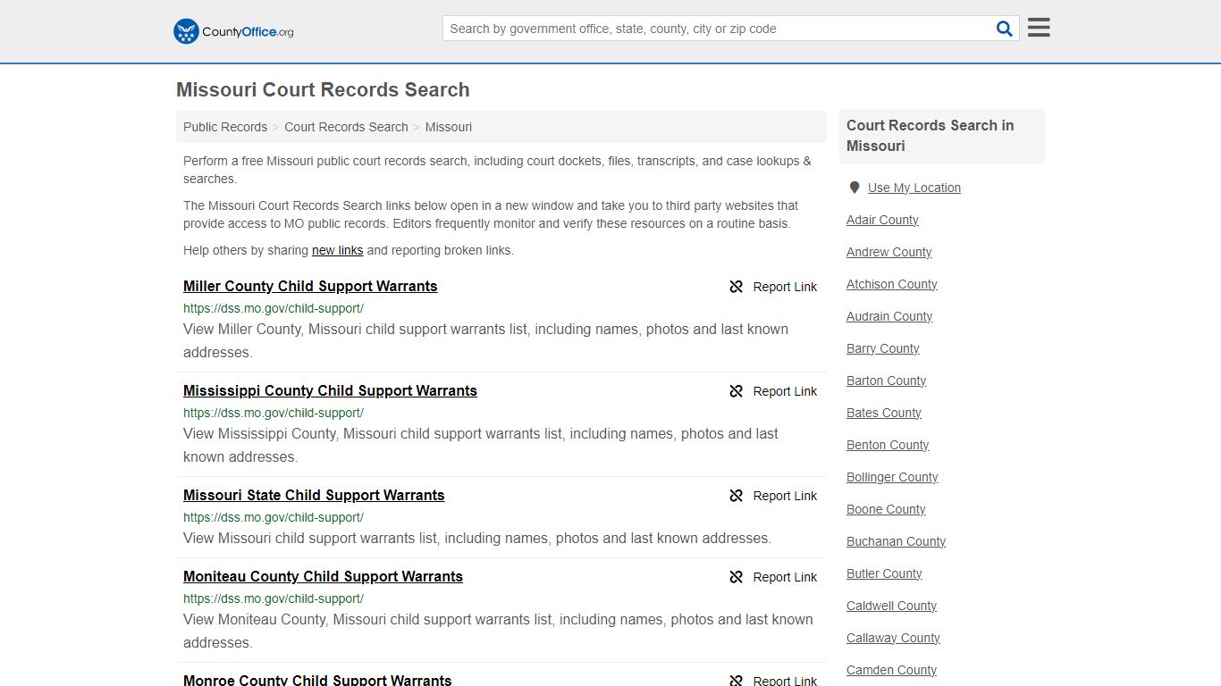 Court Records Search - Missouri (Adoptions, Criminal, Child Support ...